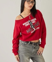 【WHO'S WHO gallery】ラインストーンコンパクトオフショル