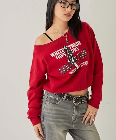 【WHO'S WHO gallery】ラインストーンコンパクトオフショル