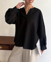 リネンライクスキッパーブラウス