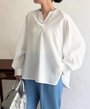 リネンライクスキッパーブラウス