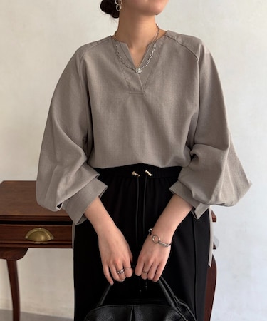リネンライクスキッパーブラウス