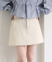 【Kastane】フラップデニムミニスカート