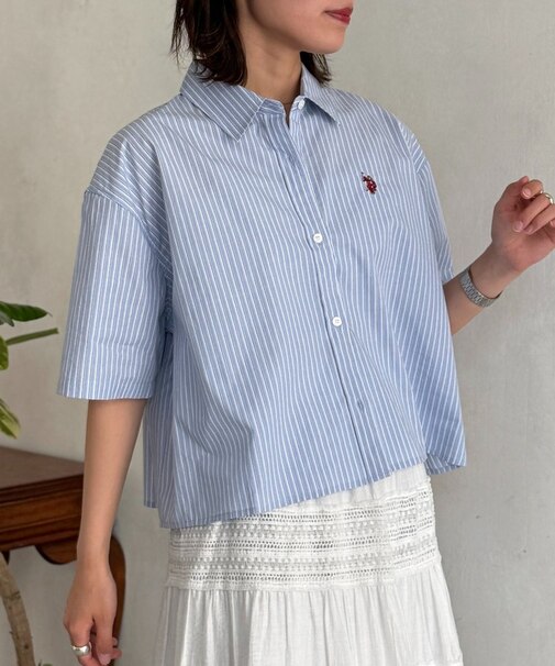 【U.S. POLO ASSN.】クロップドシャツ