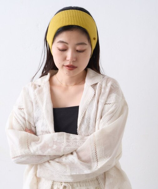 【CIAOPANIC TYPY】プレート付きリブヘアターバン