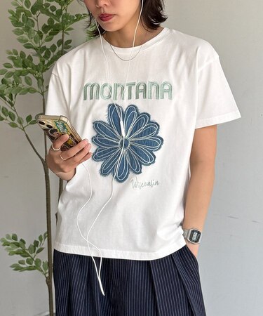 デニムアップリケコンパクトT