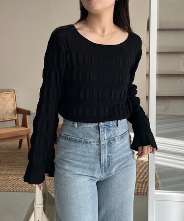 【CAPRICIEUX LE'MAGE】ランダムリブプルオーバー