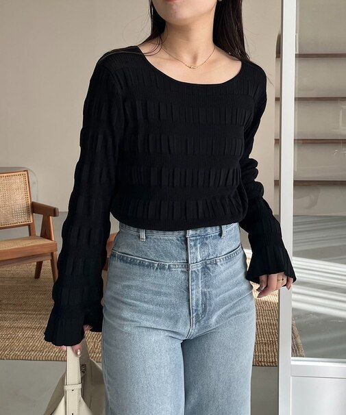 【CAPRICIEUX LE'MAGE】ランダムリブプルオーバー