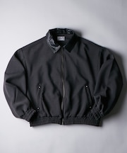 【WHO'S WHO gallery】トロピカル襟レザー切り替えジップブルゾン