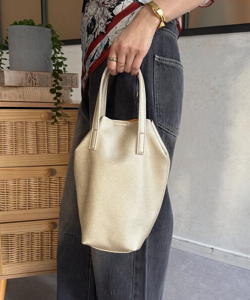 シンセティックレザーミニバッグ