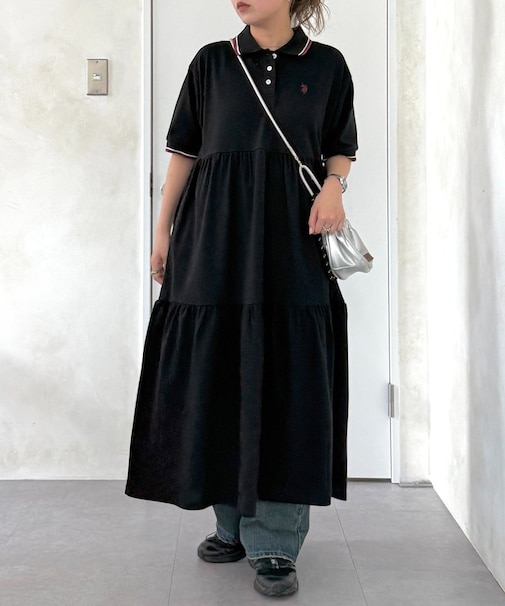 【U.S. POLO ASSN.】鹿の子ポロワンピース