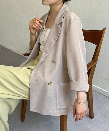 【新色登場！】ゴールドボタンメッシュテーラードジャケット