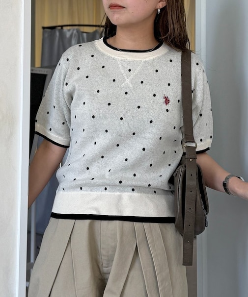 【U.S. POLO ASSN.】フェイクレイヤードスウェットライクプルオーバー