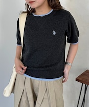 【U.S. POLO ASSN.】フェイクレイヤードスウェットライクプルオーバー