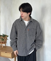 フラワージャガードデニムシャツ