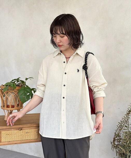 【U.S. POLO ASSN.】リネンライクシャツ