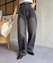 オーバーダイカーブデニムパンツ