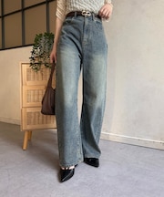 オーバーダイカーブデニムパンツ