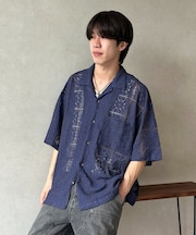 インドレース開襟シャツ