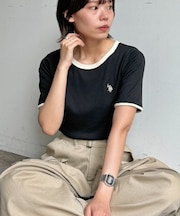 【U.S. POLO ASSN. 】クルーネック半袖リブT