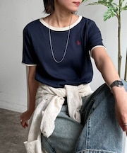 【U.S. POLO ASSN. 】クルーネック半袖リブT