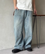 ダブルニーバレルデニム