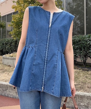 【Kastane】B デニムペプラムビスチェ