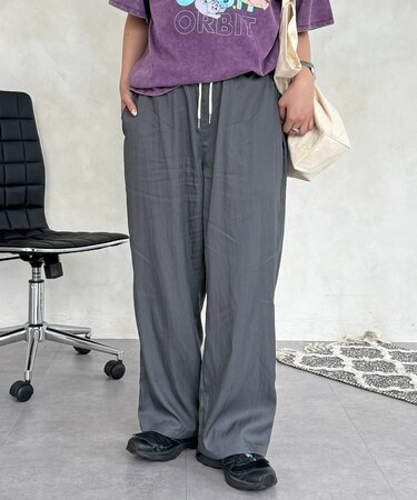 冷感ナイロンイージーパンツ