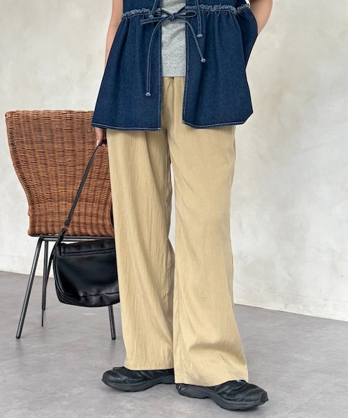 冷感ナイロンイージーパンツ