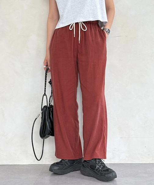 冷感ナイロンイージーパンツ