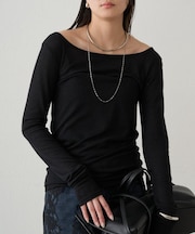 【Loungedress】ラウンドシアーカットソー