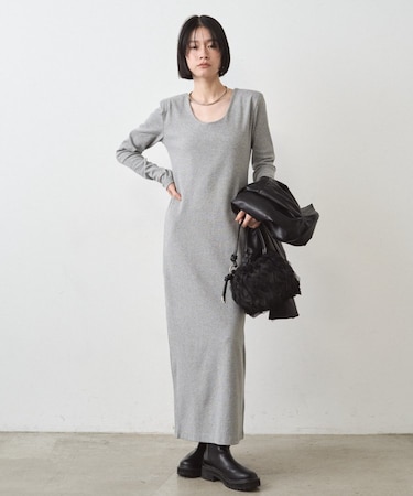 【Loungedress】パワショルカットワンピース