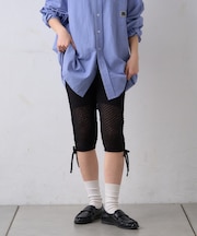 【CIAOPANIC TYPY】ニットレースサイドギャザーカプリパンツ