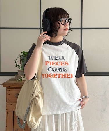 袖メッシュラグランロゴT
