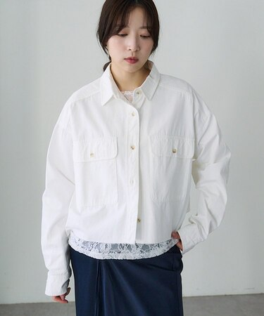 【SHENERY】デニムオーバーショートシャツ