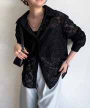 総レースシャツ