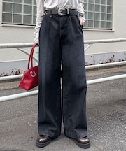 【Ciaopanic】ワンタックストレートデニムパンツ