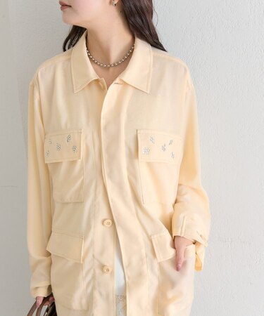 【mystic】ポケットビジューカバーオール