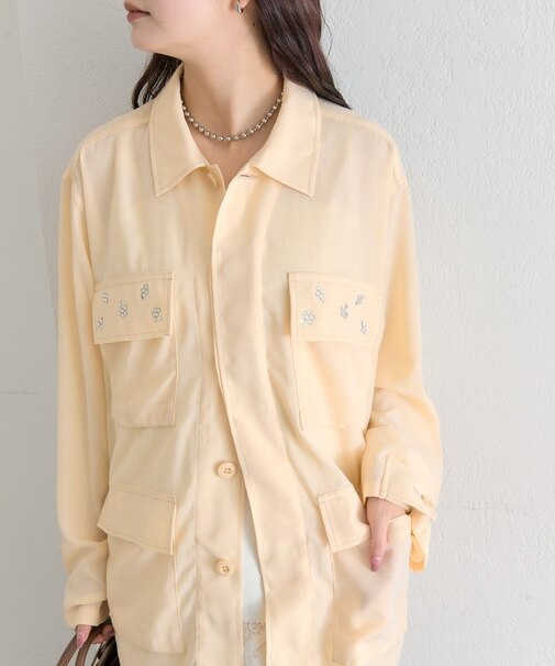 【mystic】ポケットビジューカバーオール