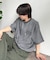 ピグメントリネン半袖Tブラウス