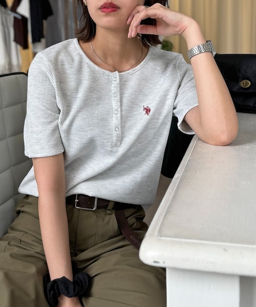 【U.S. POLO ASSN.】ワッフルヘンリーT