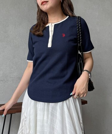 【U.S. POLO ASSN.】ワッフルヘンリーT