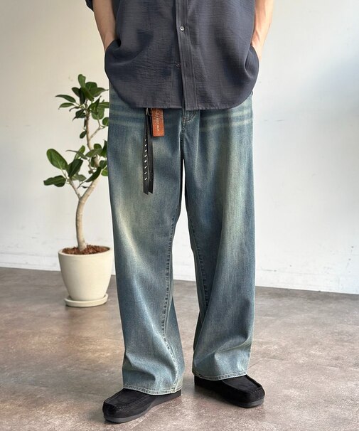 【COOLMAX?】タックワイドデニム