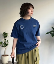 カットデニム胸刺繍T