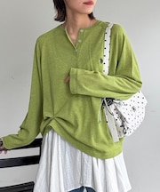 【U.S. POLO ASSN.】麻混ヘンリーニット