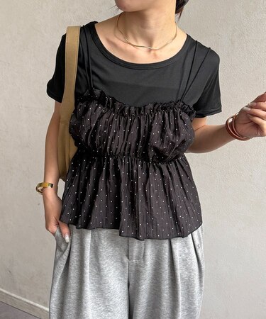 ドットビスチェセットTシャツ