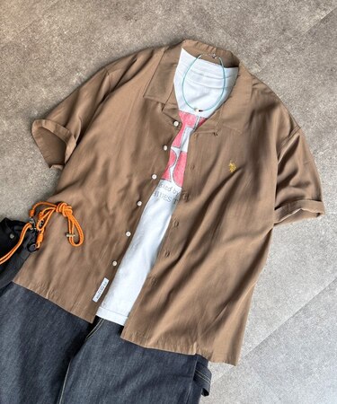 【U.S. POLO ASSN.】シルクタッチ開襟シャツ