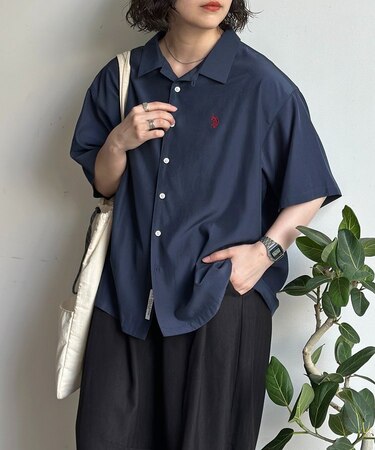 【U.S. POLO ASSN.】シルクタッチ開襟シャツ