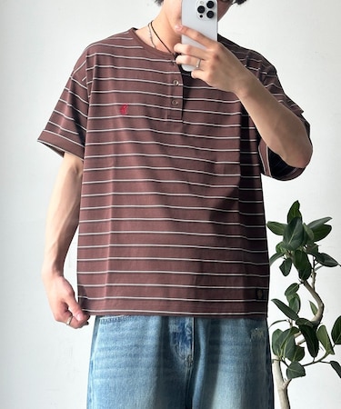 【U.S. POLO ASSN.】ボーダーヘンリーT