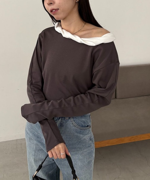 【CAPRICIEUX LE'MAGE】バルーンネックロンT