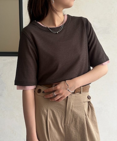 重ねSETシアーテレコカットソー